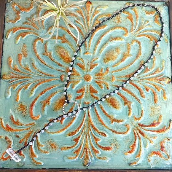 Labradorite and Quartz Crystal Lariat Necklace - Picture 7 of 14